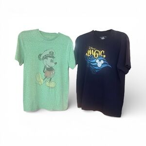 Unisex Disney Cruise Line Tee Shirt, lot of 2 - Size M